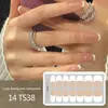 Adesivos para Manicure em Gel Sem Luz de 14 Dedos Popular na Temu Transfronteiriça Adesivos de Unha à Prova d'Água de Longa Duração