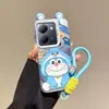 Funda Plateada de Colores con Borde Plateado Adecuada para Vivoy78 Dibujos Animados Y17 Niñas V30Lite Funda de Teléfono Nueva Linda S19 Doraemon