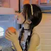 Nueva diadema de cadena retro estilo coreano, estilo europeo y americano de metal estilo ins, estilo dorado y plateado, accesorio para el cabello chic versátil
