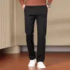 Pantalones casuales de algodón puro para hombre, colección otoño 2026, elásticos, corte holgado, estilo de pierna recta, nuevo diseño 2026, adecuados para todas las estaciones, pantalones de vestir casuales