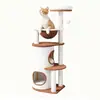Estrutura de Escalada para Gatos, Brinquedo para Gatos, Cama para Gatos com Cúpula Espacial Integrada, Arranhador para Gatos Doméstico, Poste de Escalada para Gatos, Anti-Arranhão