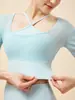 Ropa de Yoga Deportiva de Manga Corta para Mujer Primavera y Verano Holgada Fitness Running Secado Rápido Camiseta de Manga Corta Traje Transpirable de Pilates