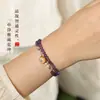 Pulsera Original para Mujer con Amatista Natural, Pulsera de Dos Círculos, Artículo Popular de Transmisión en Vivo, Nuevo Diseño Estilo Chino, Venta al por Mayor de Regalos