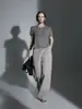Pantalones de Mezclilla Anchos de Gama Alta Minimalistas con Caída Relajada, Pantalones Largos de Mezclilla de Pierna Ancha de Cintura Alta, Mezclilla Ancha Suelta hasta el Suelo