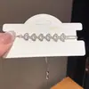 Pulsera Colgante Corazón de Circonita Bañada en Oro Real de 18K Moda Retro Pulsera Sencilla Lujo Accesible Joyería de Mano de Alta Gama para Mujeres