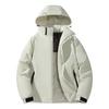 Nueva Chaqueta con Capucha Gruesa de Felpa Cálida Forrada de Grafeno para Otoño e Invierno para Hombre, Chaqueta Personalizada de Moda Resistente al Viento e Impermeable