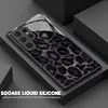 Funda de teléfono de vidrio templado de alta gama con estampado de leopardo salvaje de estilo oscuro, adecuada para Samsung S24/S25/S26 Ultra