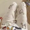 Gran Cantidad y Buen Precio. Pijamas de franela para mujer en otoño e invierno se pueden usar afuera. Estilo Coreano Dibujo Animado Estampado Felpa Cálida Se Puede Usar Afuera