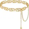 Cadena metálica para la cintura para mujer, accesorio de verano de alta gama para combinar con vestidos, cinturón delgado decorativo de moda estilo ins para trajes, cadena de moda