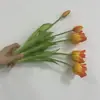 Selección Premium Transfronteriza de Ramos de Tulipanes Grolan para Decoración de Mesa de Comedor en Casa, Arreglos Florales para Bodas y Flores Artificiales de Plástico