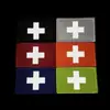 Emblema da Cruz Vermelha Patch de Primeiros Socorros Médicos Ir Refletivo Gravado a Laser Patch de Tecido Bordado Bandeira Suíça Patch de Velcro