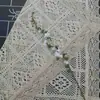 Arranjo de flores de salgueiro de neve feito à mão com acabamento em crochê puro com decoração de flores, simulação de flores, arranjo de flores pequenas e frescas, decoração de casamento