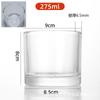 Vaso de Vidrio Grueso Simple para Velas Vaso de Vidrio Transparente para Velas Vaso para Velas de Aromaterapia DIY Adornos para Portavelas de Dormitorio