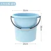 Cubo de almacenamiento de agua para el hogar, cubo grande de plástico engrosado, cubo redondo grande portátil para dormitorio de estudiantes con cubo de ropa resistente a caídas, lavabo
