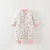 Saco de dormir acolchado para bebé de 120 g, con seda de morera, para Otoño/Invierno, Clase A, de manga larga, con pies, manta anti-patadas