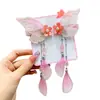 Nuevos accesorios Hanfu para niños clip de borla de mariposa estilo antiguo popular súper hada girl pasador de cinta accesorios para el cabello