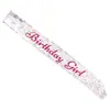 En Stock Banda de Cumpleaños Banda para la Cumpleañera Banda Ceremonial Cinta de Cumpleaños Color Champaña
