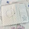 Caderno A6 de Ponto de Bolinha em Jeans Coreano Casual para Estudantes com Bom Visual e Diário de Mão DIY Portátil
