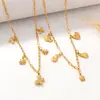 Moderna Cadena para Clavícula y Pulsera de Mariposa con Circonita de Lujo Ligero, Joyería de Alta Gama Chapada en Oro de Acero de Titanio para Mujeres, Versátil