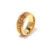 Anel de corrente de aço inoxidável anel masculino rotativo personalidade dominador pulseira tendência nicho joias de aço titânio não desbota