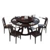Mesa de Comedor y Silla de Madera Maciza al por Mayor Estilo Nuevo Chino Combinación Plato Giratorio Hotel Redondo Restaurante Hogar Mesa de Comedor Fábrica de Hotel