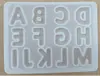 Molde de Silicone para Letras Pinyin Inglês, Acessórios para Joias Artesanais DIY, Modelo de Pingente de Resina Personalização