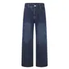 Yidao Vintage Otoño 2026 Nuevo Llegada Índigo Crudo Jeans Básicos para Hombre Tendencia Retro Pierna Recta Holgada Pantalones de Pierna Ancha