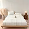 2026 Novo Modelo 100% Algodão Fio 60 Jacquard Lavado Série de Lençol de Elástico Individual 120*200cm Lençol de Elástico Individual Alice-Jiao