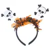 Festa Fantasia de Halloween Adereços de Performance Aro de Cabeça Cabeça de Morcego Aranha Caveira Abóbora Chapéu de Bruxa Aro de Cabelo Fivela de Cabeça