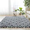 Alfombra Pequeña de Sofá Engrosada, Alfombra Rectangular Resistente a Manchas para Sala de Estar, Alfombrilla de Cama, Alfombra para Ventana de Bahía, Alfombra Tie-Dye para Dormitorio