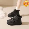 Botas de Nieve de Caña Alta Forradas de Lana para Mujer 2026 Invierno Nuevo Estilo con Velcro Estilo Coreano Cálidas Casuales Zapatos de Algodón de Suela Gruesa Kt2820