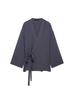 Atravessando Fronteiras Aliexpress Nova Roupa Feminina Exportação Atacado Ponto Pronta Conjunto de Jaqueta Estilo Kimono com Laço + Calça Flare