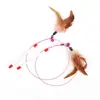 Juguete de Caña con Plumas para Gatos, Varilla de Acero Extensible, Alta Elasticidad, Juguete Interactivo para Mascotas para Entretenimiento Propio y Alivio del Aburrimiento