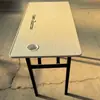 Mesa plegable sencilla, mesa portátil, mesa de puesto, mesa para computadora, mesa de comedor, mesa de entrenamiento, mesa larga, escritorio, mesa de banco