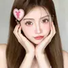 Lindo y Juguetón Clip para el Cabello de Niña con Lazo de Cinta en Forma de Corazón Clip para el Flequillo Pasador Accesorio para el Cabello de Estudiante Pasador