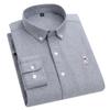 Camisa de Algodón Puro para Hombre de Manga Larga Primavera y Otoño Camisa de Algodón Oxford para Hombre Mediana Edad Juventud Casual Slim-fit talla extra-pulgada