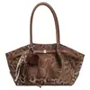 Bolso tote minimalista de estampado de leopardo estilo coreano, nueva colección otoño 2026 para mujer, bolso de hombro de alta calidad y elegante