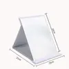 Espejo plegable, espejo de maquillaje, adecuado para colocar sobre un escritorio, ideal para dormitorios de estudiantes, espejo de tocador de mesa, diseño abatible, portátil y fácil de transportar