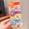 Argola de Toalha Corda de Cabelo Infantil Corda para Amarrar Meninas Elástica Boas Argolas de Cabelo Adorno Rabo de Cavalo de Meninas Pequenas Flores Argolas de Cabelo