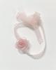 Colar Flor de Renda Rosa Estilo Japonês e Coreano Gargantilha de Fita Colar para Menina de Ballet Acessórios