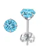 Brincos de Liga de Titânio F136 com Zircônia Fecho Borboleta Moda Europeia e Americana Studs de Cartilagem Joias para Body Piercing Atacado