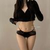 Elegante Filha* Cetim Francês Roupa Íntima Sexy de Renda Feminina Puro Desejo Sem Costura Forro 100% Algodão Respirável Calcinha para Mulheres