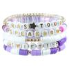Pulsera de Amistad Taylor Taylor Moho Pulsera Periférica de Concierto de Película Grande Cuerda de Mano de Letras con Cuentas Elásticas