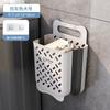 Cesta de Lavandería Plegable de Pared para Almacenamiento en el Hogar, Cesta de Almacenamiento de Ropa Sucia para Baño, Cesto Plegable para Ropa Sucia