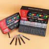 Bestseller transfronterizo caja roja y negra marcadores acrílicos líquidos directos 120/168 colores amplia gama de colores punta suave no traspasa para dibujo a mano