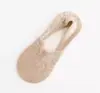 Nuevos calcetines tobilleros de jacquard para mujer de cabeza grande, boca baja, encaje fino, calcetines invisibles, malla, algodón transpirable en la parte inferior, silicona-