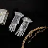 Show de Niños 1 de Junio Vestido de Cumpleaños de Princesa Guantes para Foto de Presentación Caramelo Corazón Fruta Caja de Música Vestido de Princesa Guantes Mujer