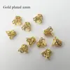 100 Piezas/Paquete Metal Flor Forma Pequeña Flor de Cinco Hojas Base Accesorios para Aretes Accesorios para Joyería DIY