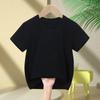 3 Camiseta Color Caramelo Camiseta de Algodón de Manga Corta para Niños Camiseta para Niños Cuello Redondo Holgada Casual Manga Media para Niños