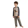 Conjunto de Pijama de Manga Larga y Pantalón Largo para Primavera y Otoño para Niños y Niñas, Conjunto de Ropa de Casa de Modal con Dibujos Animados para Niños, Aire Acondicionado
